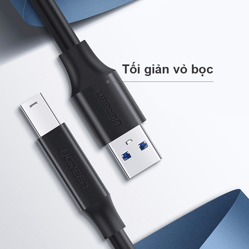 Cáp USB 3.0 AM-BM 2 mét Ugreen US210 10372 - Dây USB 3.0 type-A male sang type-B male