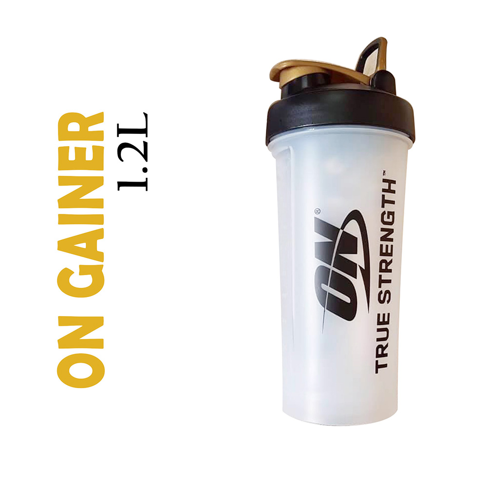 Bình lắc tập GYM Bình nước thể thao Optimun Nitrition 1.2Lit
