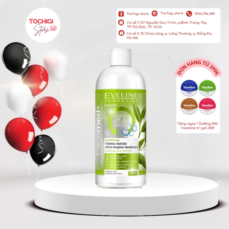 Nước hoa hồng kiềm dầu Eveline Facemed 400ml