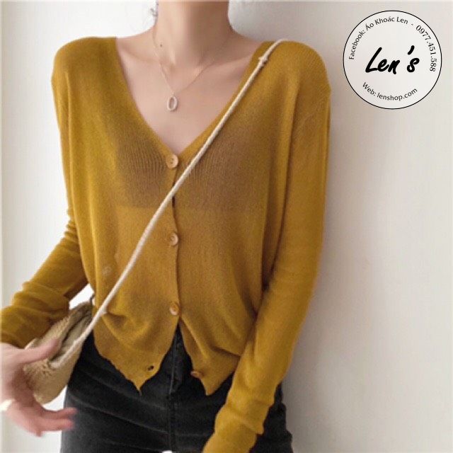 ÁO KHOÁC CARDIGAN MỎNG GÀI NÚT TO