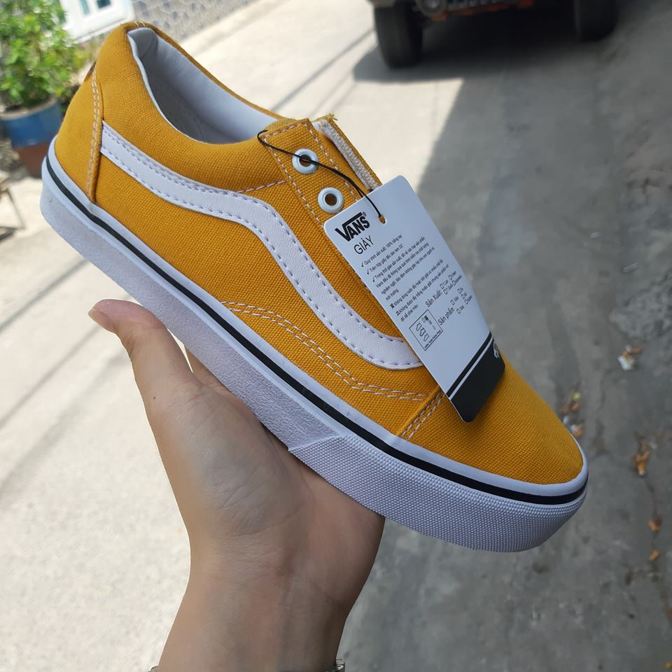 [SALE] Giày Vans Old Skool Màu Vàng  Trắng