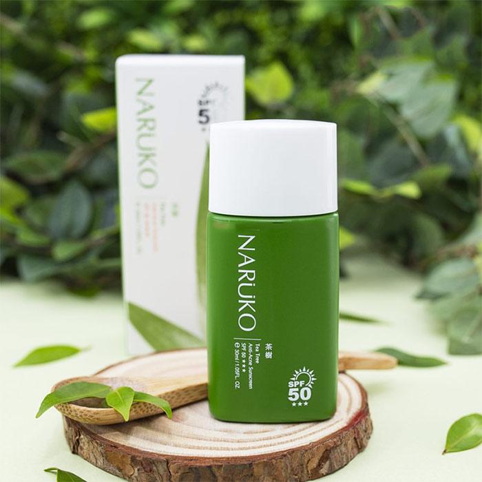 [HCM]Kem Chống Nắng Naruko Tea Tree Anti  Acne Sunscreen SPF50 PA+++30ml