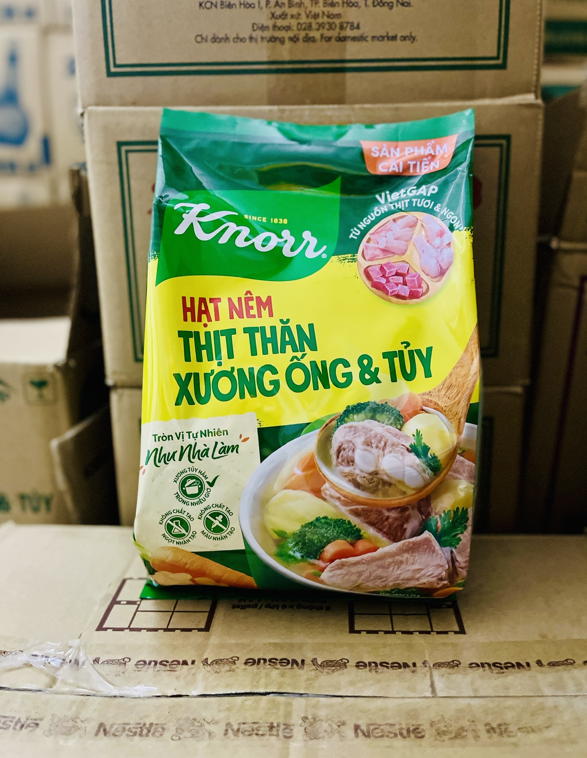 (MẪU MỚI) Hạt nêm Knorr/Chinsu gói (1.8kg)