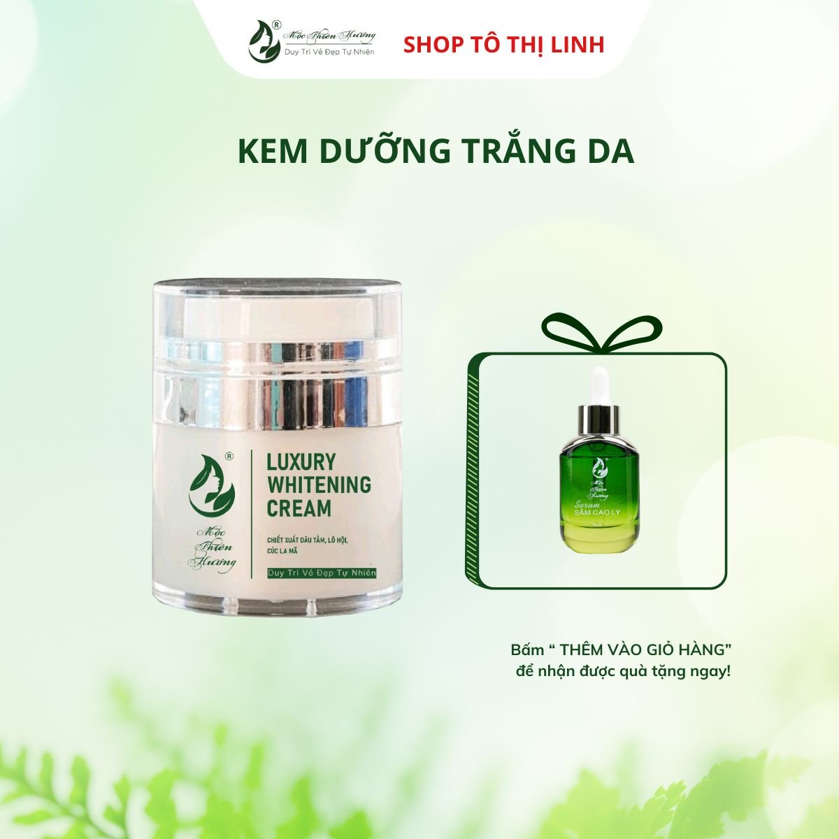 Kem Dưỡng Trắng, Cấp Ẩm Cho Da Ngày Và Đêm Luxury Whitening Cream 30gr | Mộc Thiên Hương