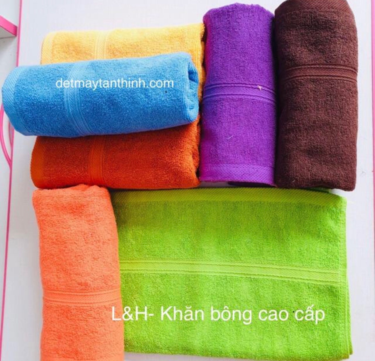 Khăn mặt màu cotton Tân Thịnh, Kt 30x50cm
