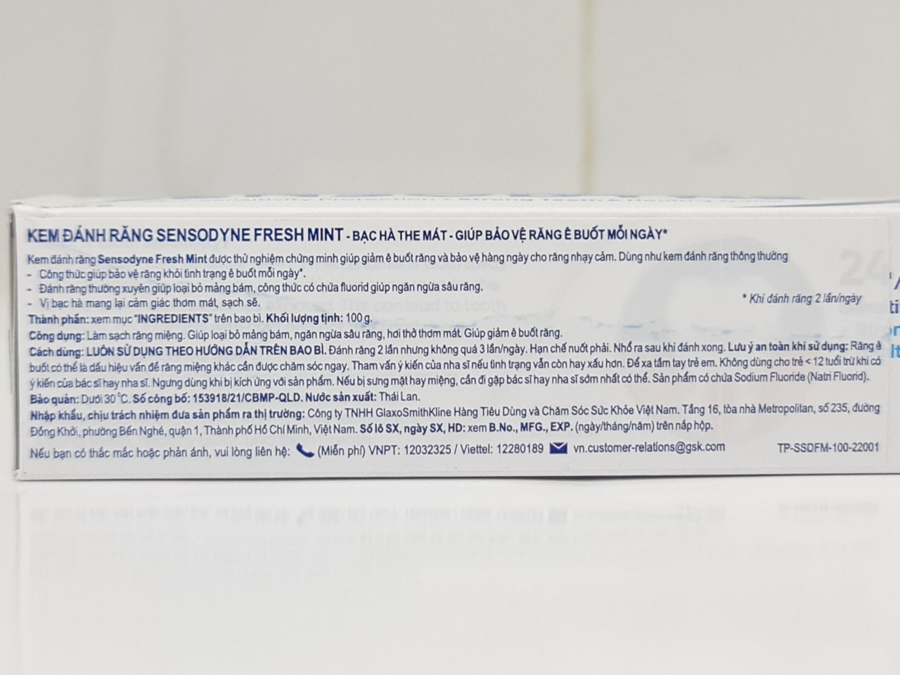 Kem Đánh Răng Giảm Ê Buốt Sensodyne 100g