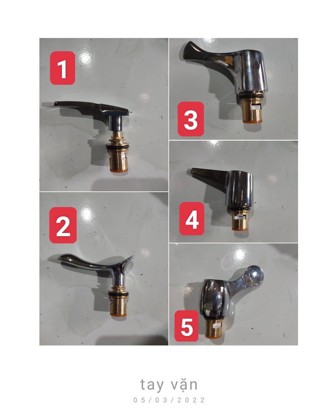 Tay Gạt Tay Vặn Vòi Nước Củ Sen Lạnh Núm Vặn Củ Sen Tắm Tặng Kèm Lõi