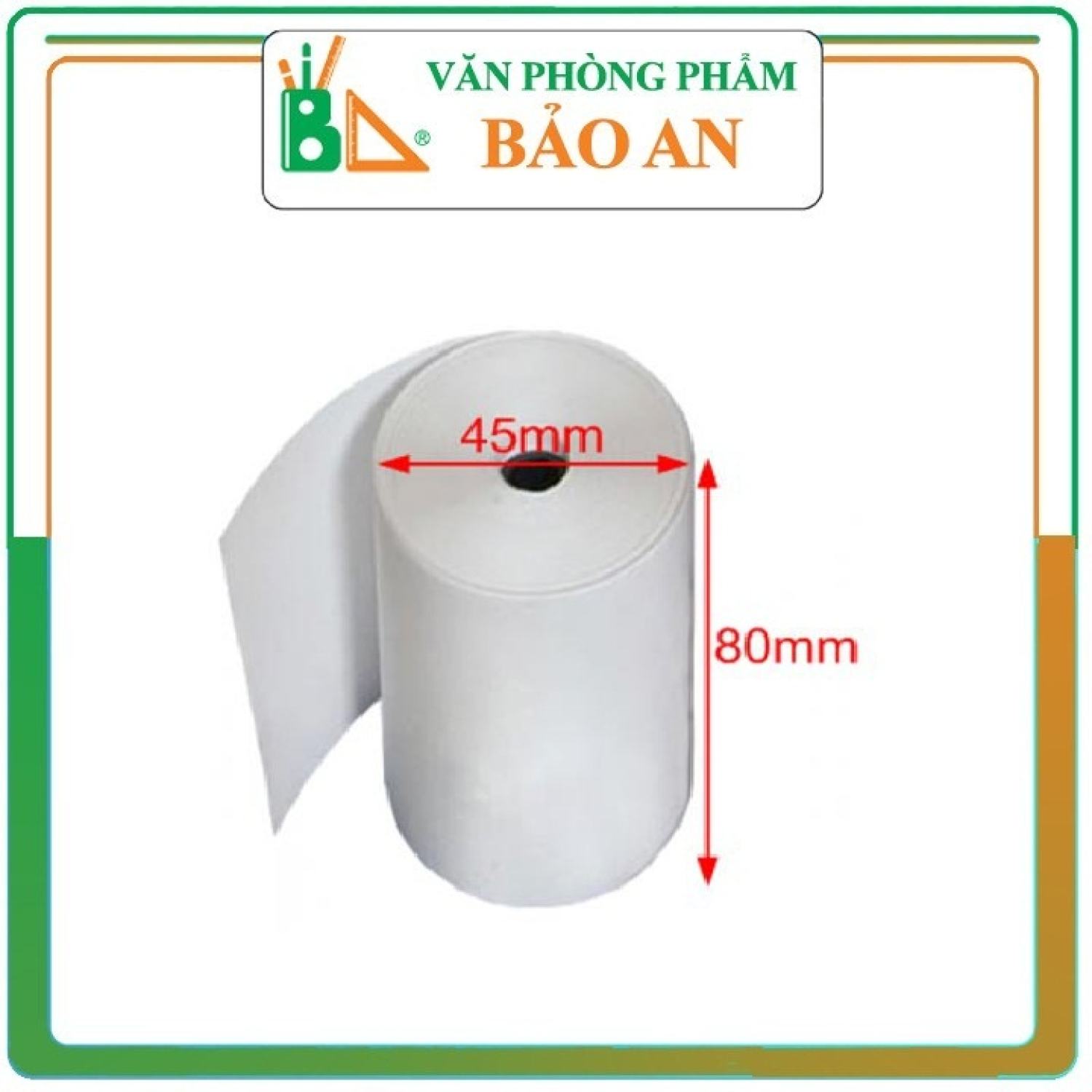 Giấy In Nhiệt K80 - 80mm dùng in bill quán cafe, nhà hàng khách sạn - Văn phòng phẩm Bảo An