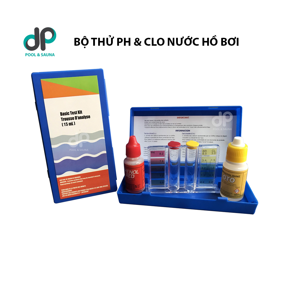 Bộ đo ph và clo cho hồ bơi || basic test kit trousse d'analyse