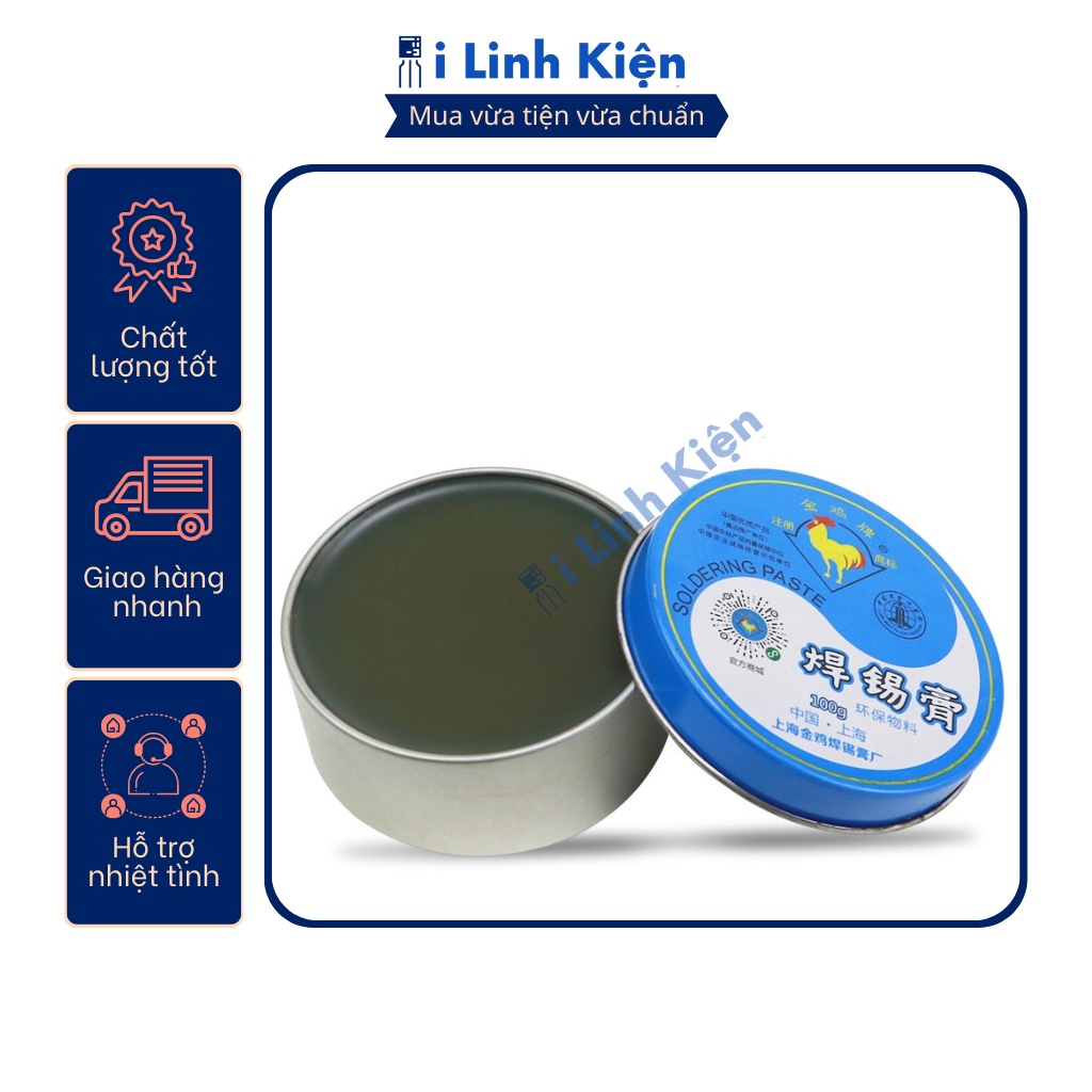 Mỡ hàn thiếc 100g con gà trống chất lượng cao.