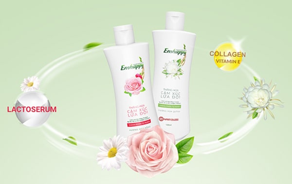 Dung dịch vệ sinh phụ nữ Emhappy (Hương Hoa Quỳnh) chai 120ml