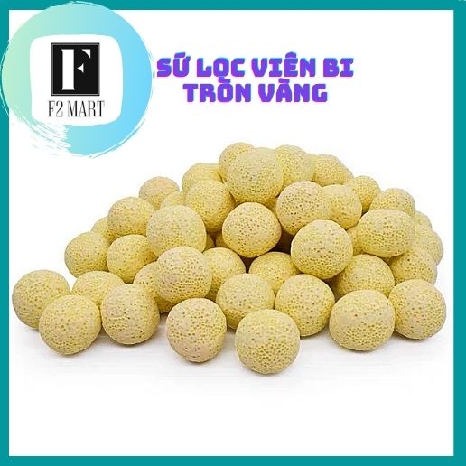 Vật Liệu Lọc Sứ Bi Tròn Vàng 100Gr