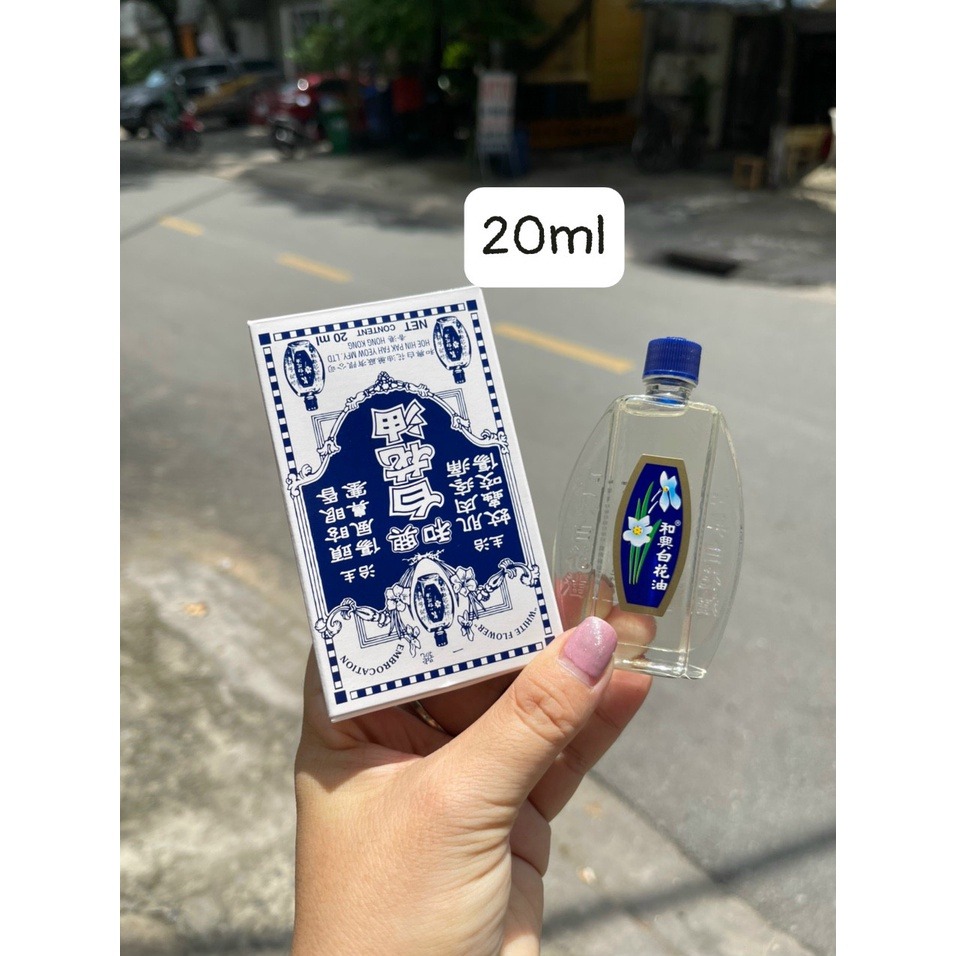 [CHÍNH HÃNG] Dầu Gió Trắng Bạch Hoa HONGKONG - 20ml