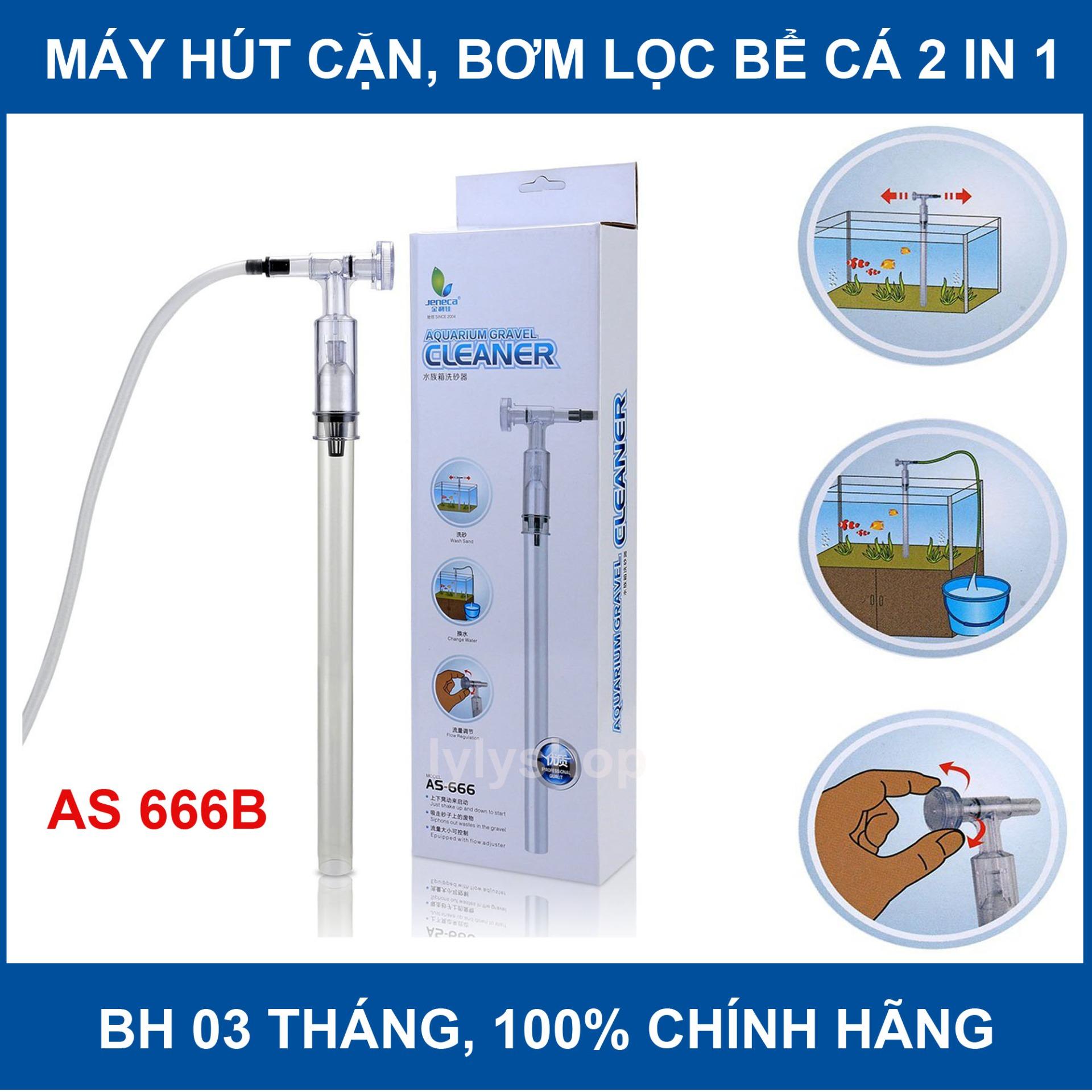 Máy hút nước hồ cá AS-666B đa năng 2 IN1 : bơm nước, thay nước, vệ sinh hồ cá, không mất tiền điện hàng tháng. SP được phân phối uy tín bởi LYLYSHOP