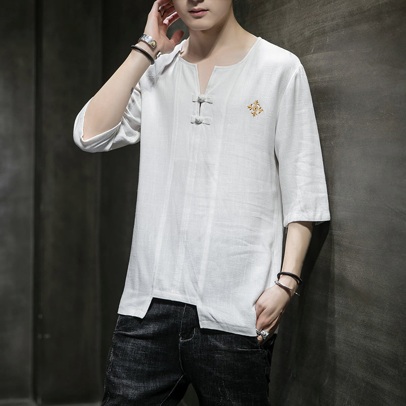 Áo Linen Nam Xẻ Tà