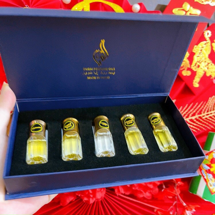 (Freeship+Quà) Tinh Dầu Thơm DuBai TInh Dầu Set 5 Mùi Thơm Quý Tộc