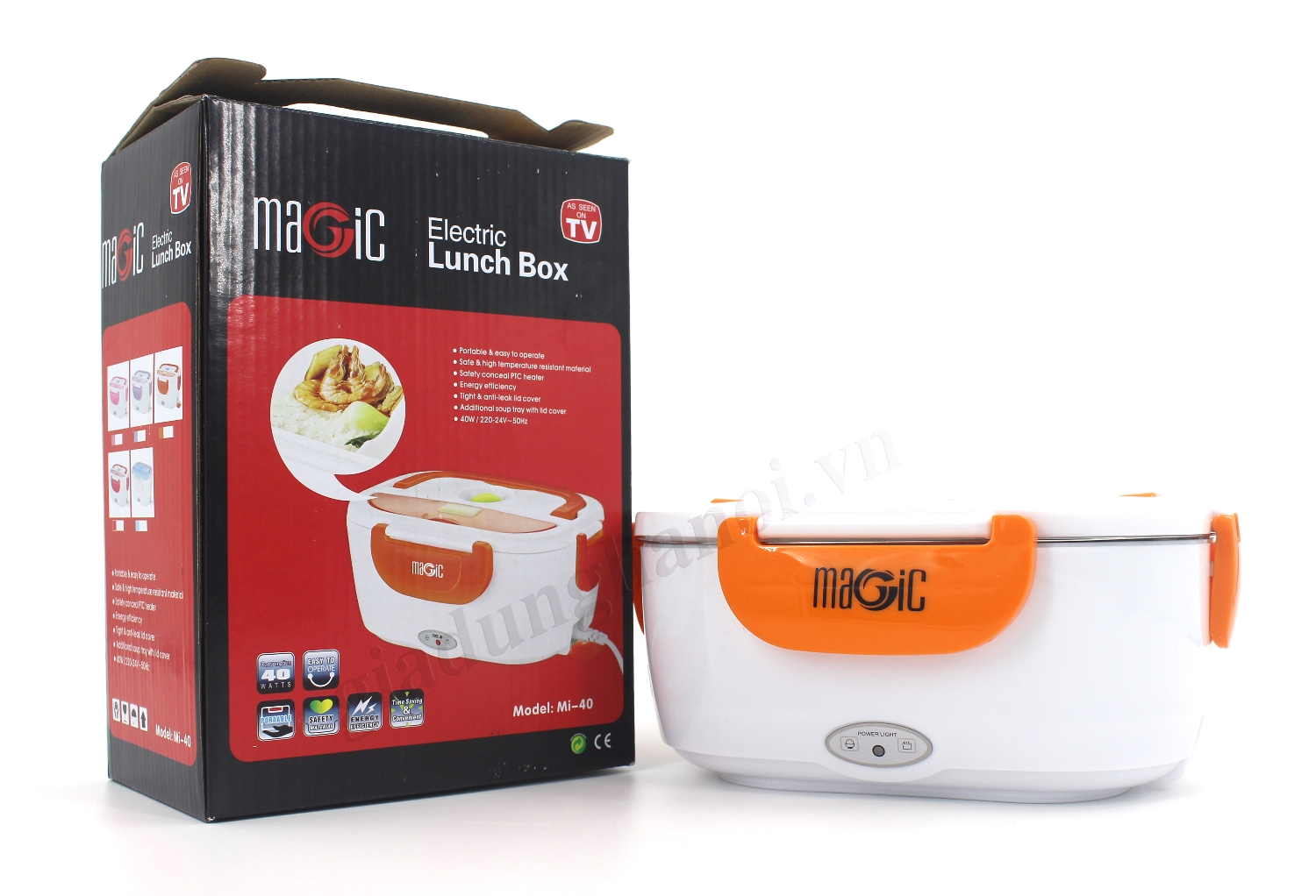 Cạp lông hâm nóng cơm tự động có quai xách cho cả nam và nữ đi làm, đi học, Hộp đựng cơm văn phòng Magic cắm điện ruột inox siêu giảm giá