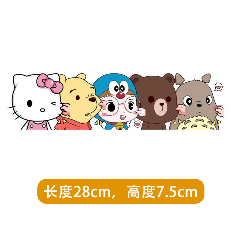 Tem decal hoạt hình dán xe độc đáo
