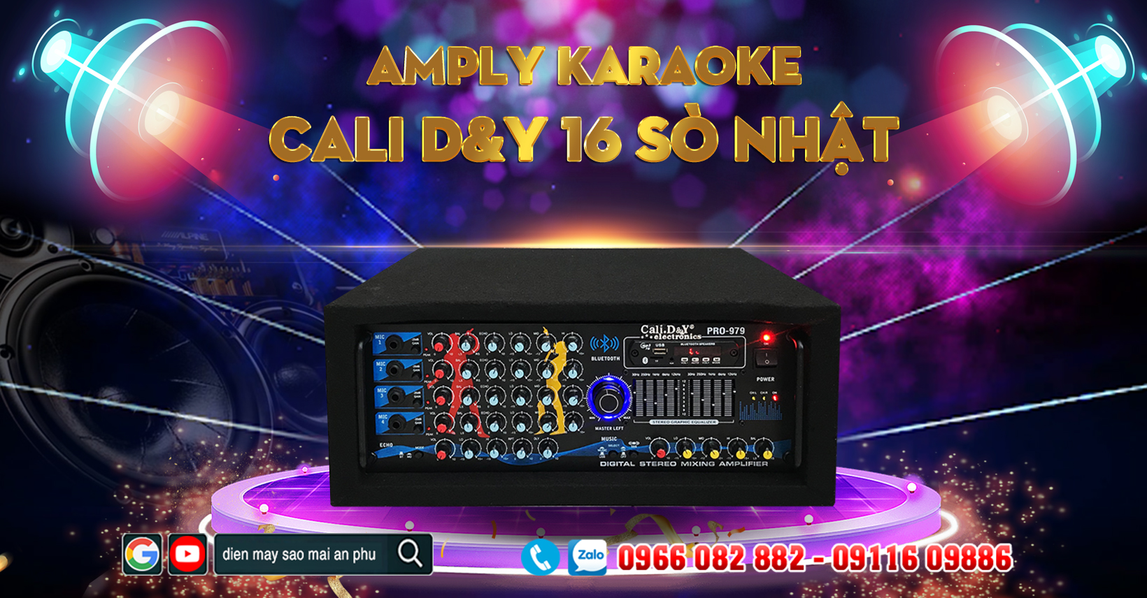 Amply karaoke gia đình Cali.D&Y PRO-979/989D