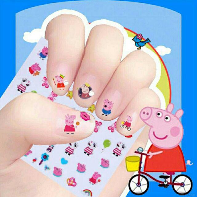 set 2 thẻ sticker, decal dán móng tay cho bé yêu