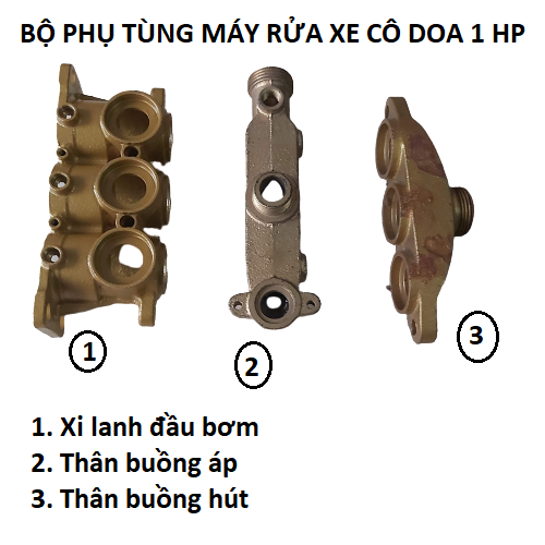 Phụ tùng đầu bơm rửa xe cô doa 1 HP