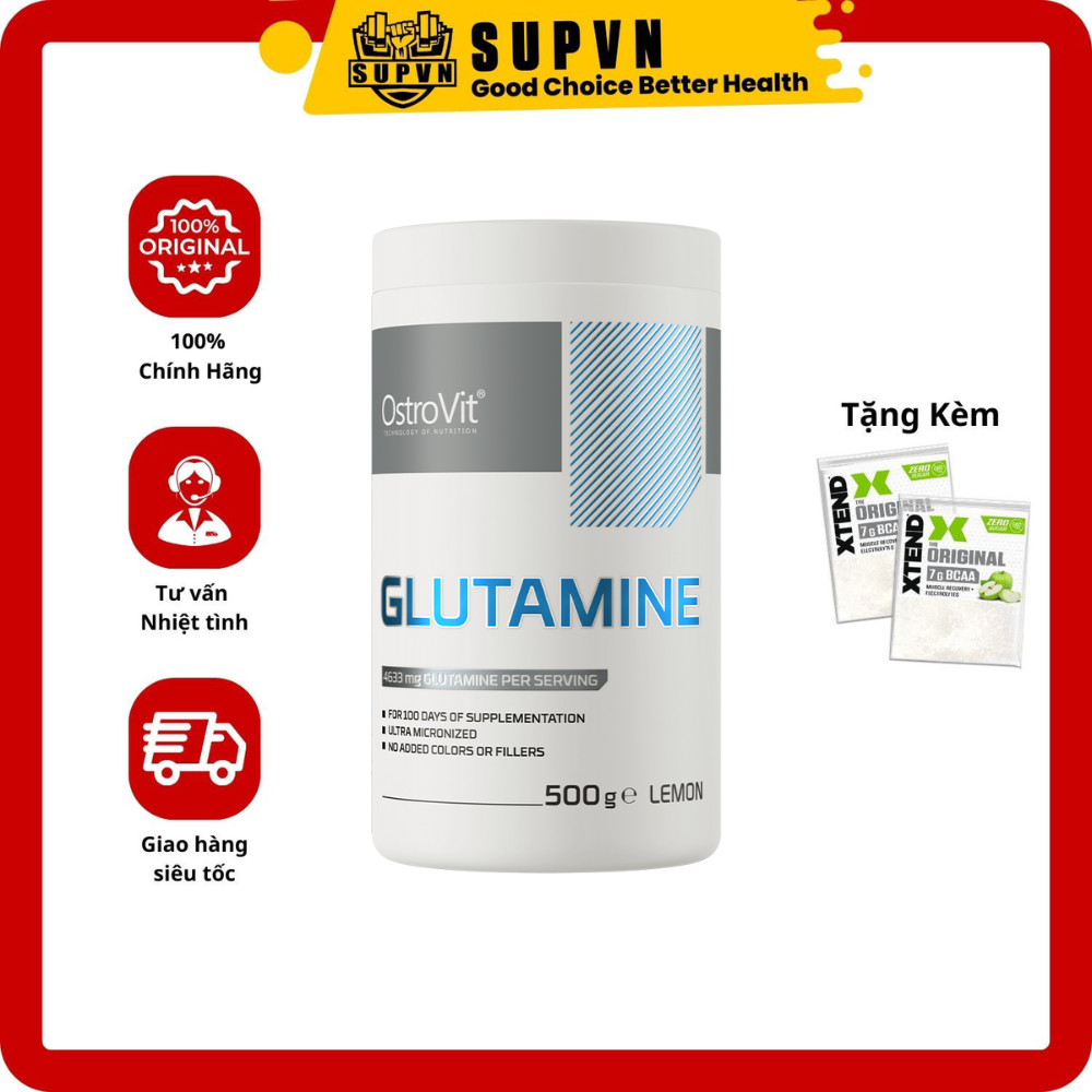 Glutamine Ostrovit 100 lần dùng - Đơn chất Glutamine 500g