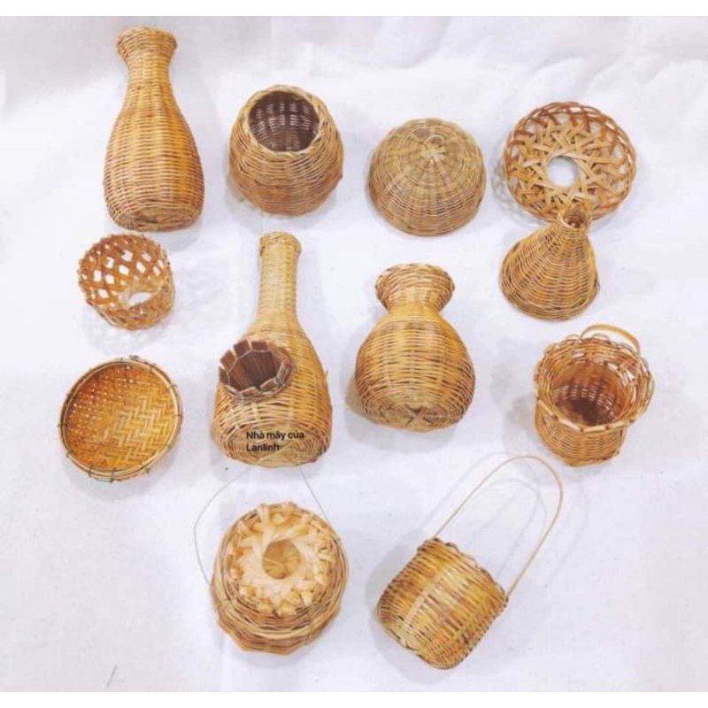 Mây tre đan chụp hình decor 25k/món