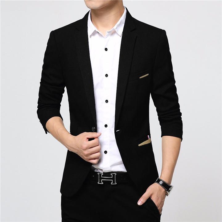 [HCM]Áo Khoác Vest Nam Hàn Quốc Màu Đen Thời Trang TC-Fashion - TC61414