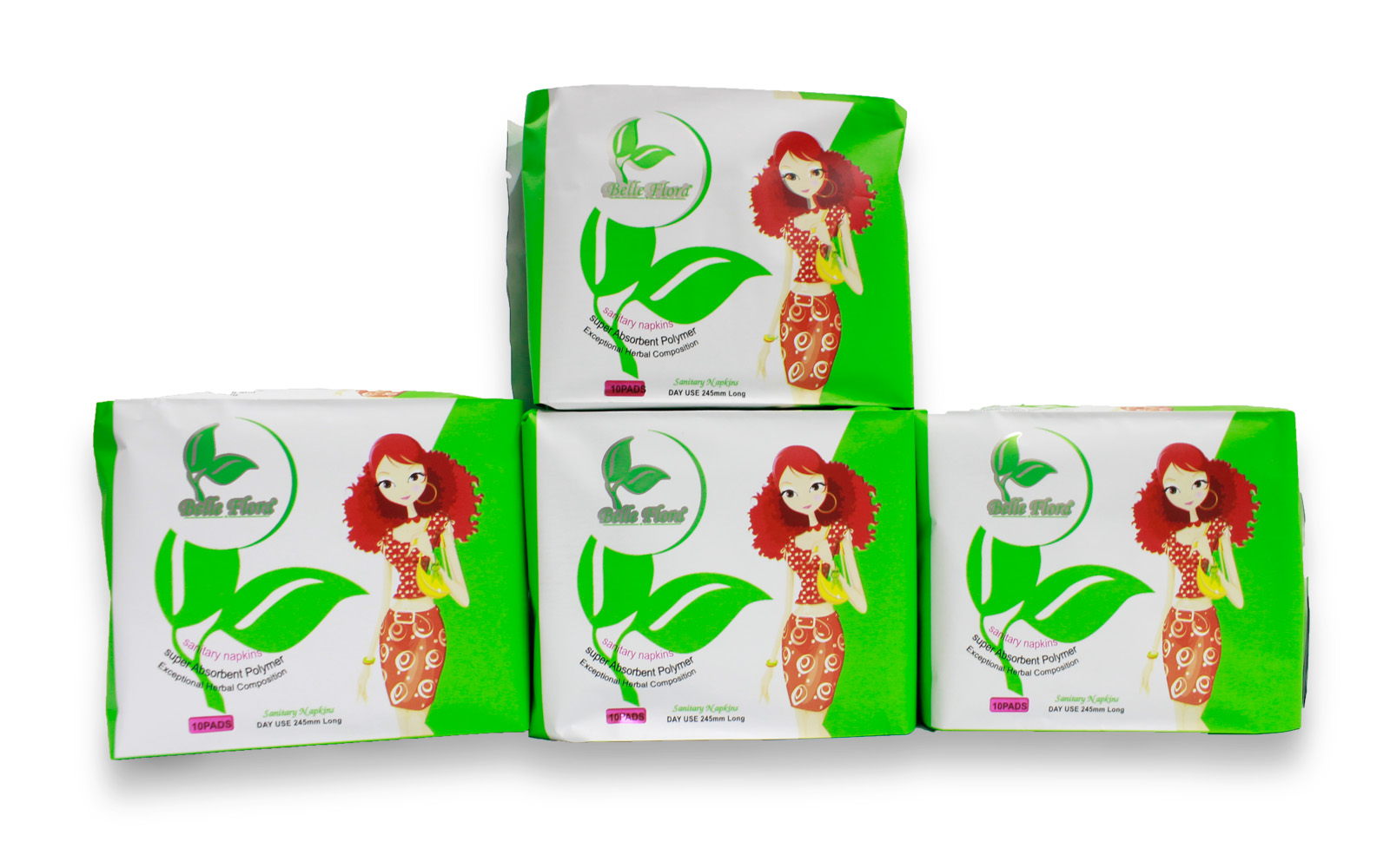 Bộ 4 gói BVS ban ngày lưới BELLE FLORA