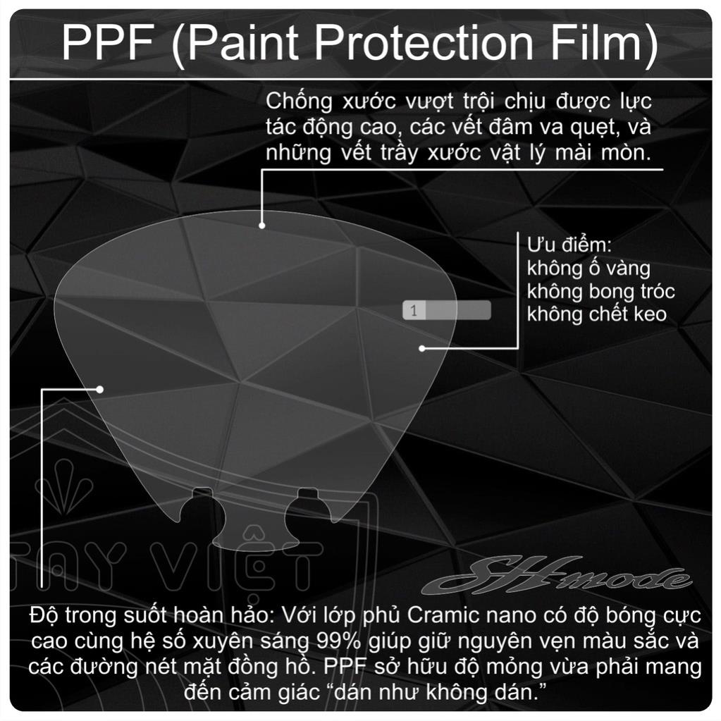 Miếng Dán PPF SH Mode Bảo Vệ Mặt Đồng Hồ Xe Sh Mode
