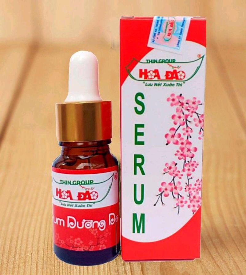 [HCM]COMBO HOA ĐÀO Mụn Dưỡng Trắng Da (Serum + Kem Mụn Hoa Đào) - Thingroup