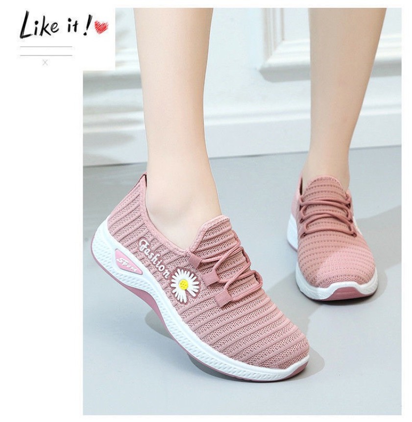 (Có 2 Màu) Giày vải nữ thoáng khí Fashion hoa cúc - MinhNhat giá rẻ