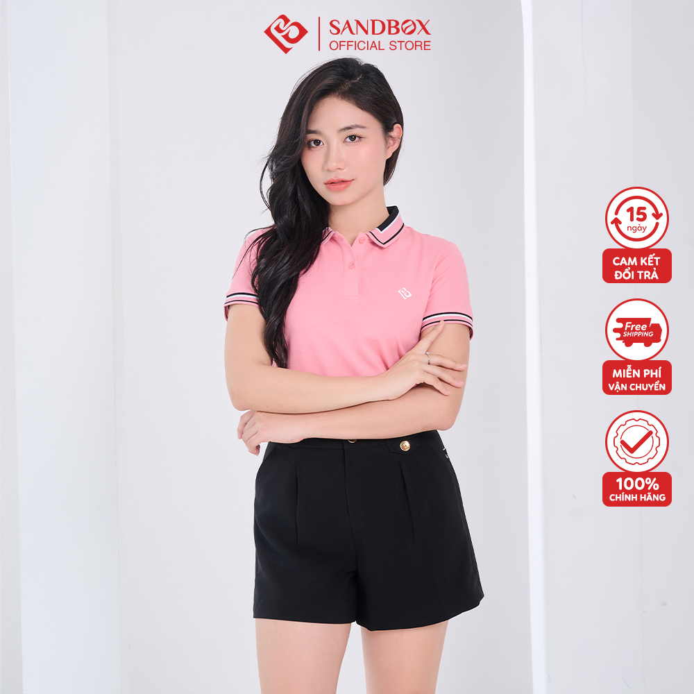 Áo thun polo nữ sandbox thời trang có cổ đẹp thiết kế trơn basic trẻ trung