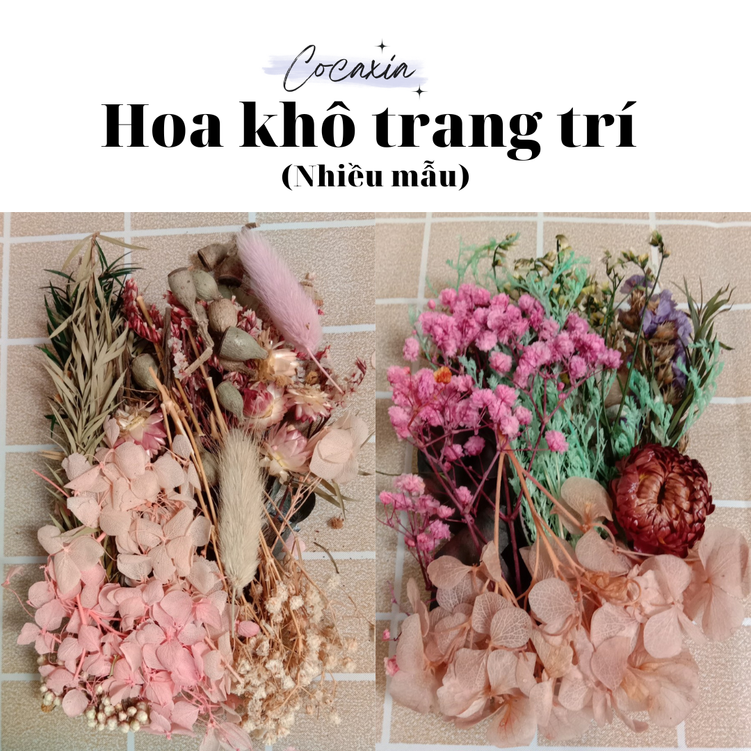 Hoa Khô Trang Trí Nến [Nhiều Mẫu] Hộp Mix Nhiều Loại Hoa Trang Trí Nến Sáp Thơm