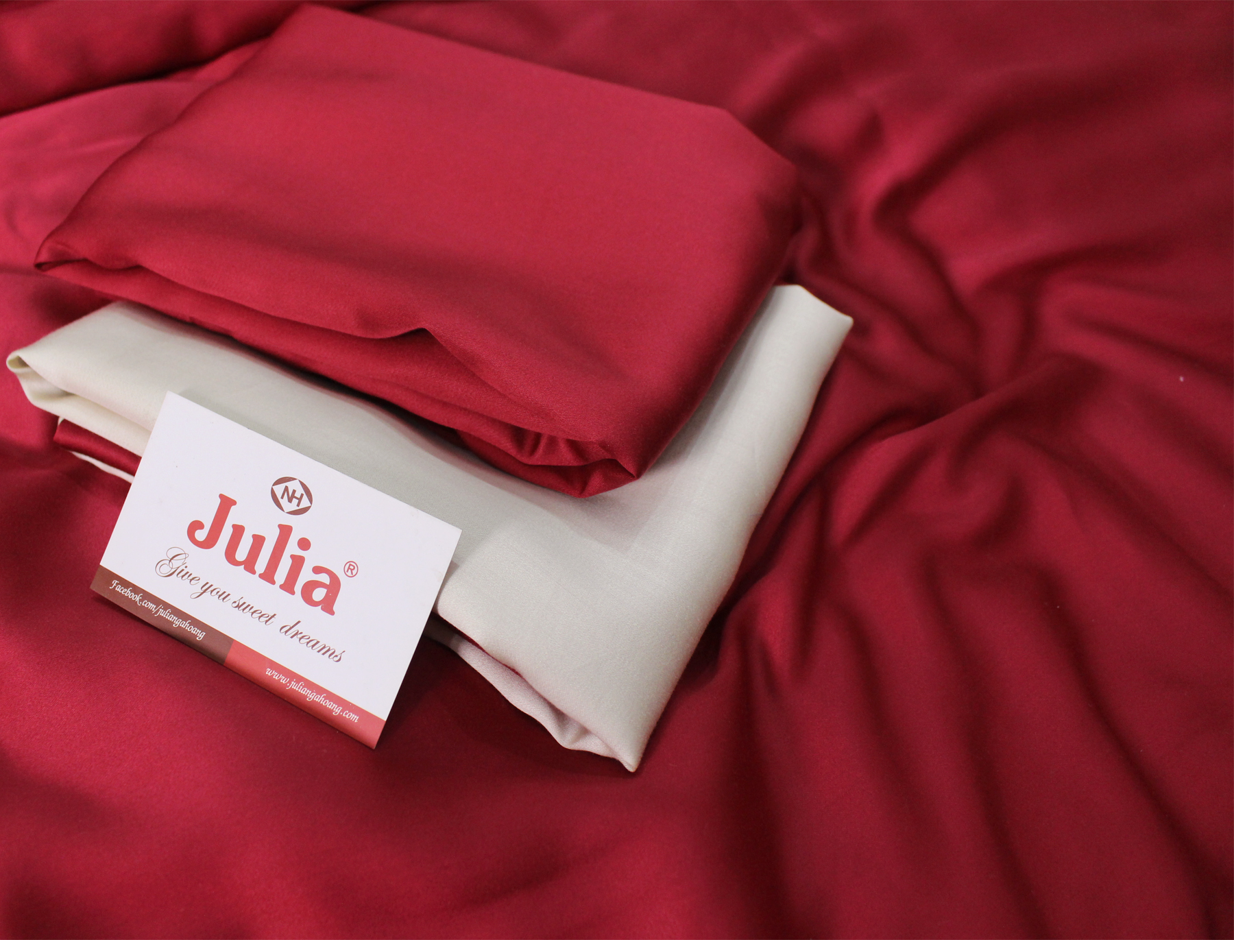Bộ vỏ chăn ga gối 5 món lụa tencel Hàn Julia 864BM