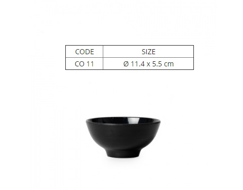 Combo 10 chén cơm nhựa melamine màu đen/nâu