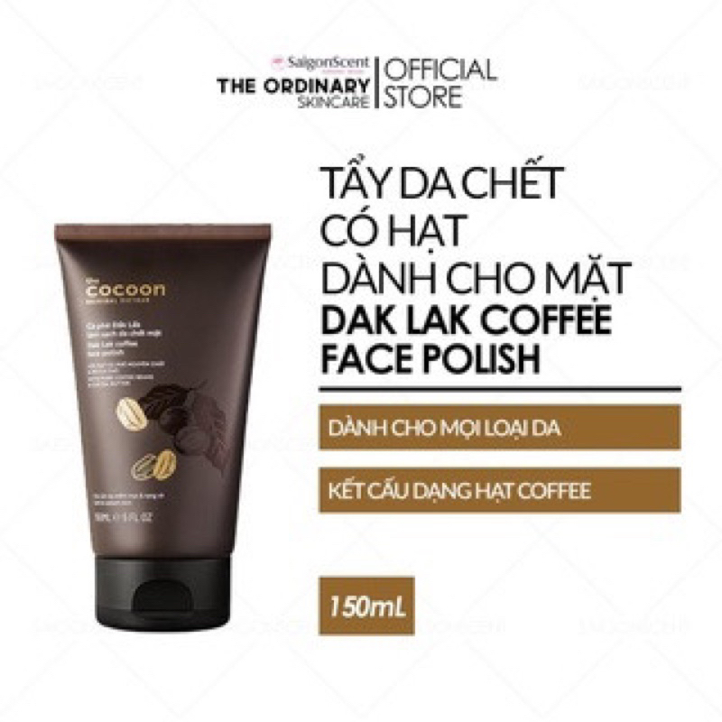 tẩy da chết cafe cocoon 150ml đặc đẹp