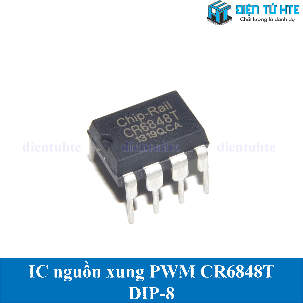 Ic dao động điều khiển nguồn xung pwm cr6848 cr6848t chân cắm dip-8