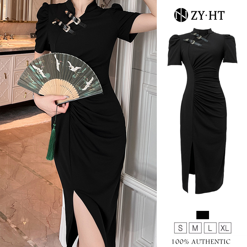 ZYHT eravogue sườn xám đầm body của cô gái đầm dự tiệc đầm ôm mỏng đầm tiểu thư sang chảnh 5843