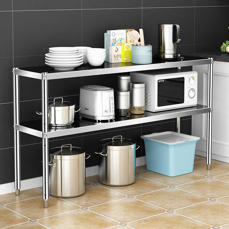 Giá để đồ bếp inox, giá để đồ bằng lò vi sóng nhiều tầng, giá để đồ bếp hai tầng, giá để đồ, giá để đồ