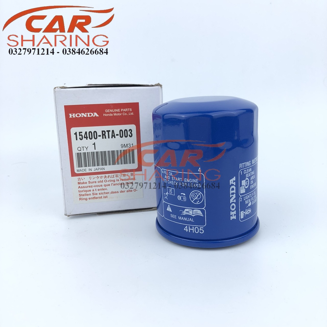 LỌC NHỚT DÙNG CHO XE CITY, CIVIC, CR-V, BRIO, JAZZ, HR-V; MÃ OEM: 15400-RTA-003/15400-RTA-004/003