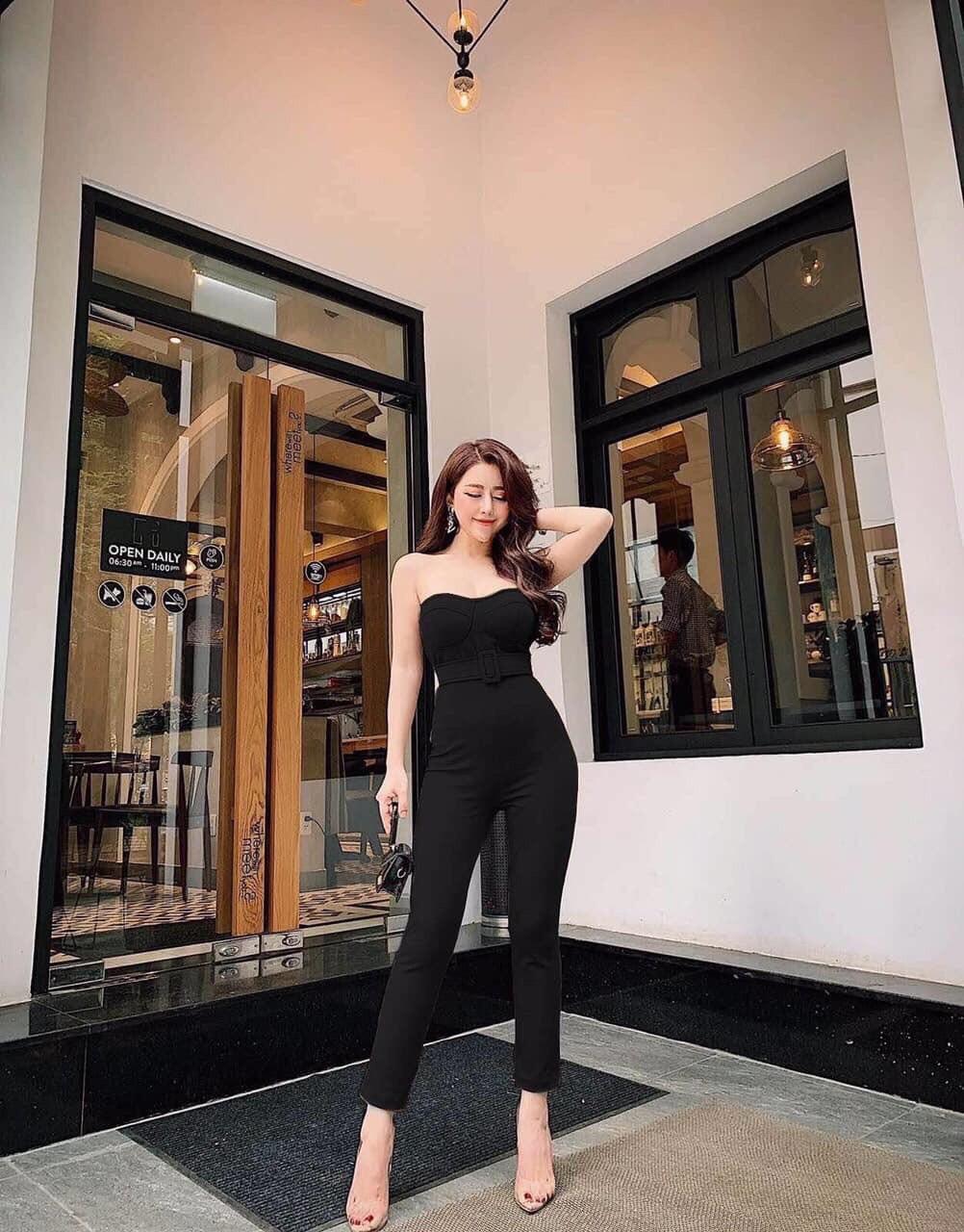 Jumpsuit dài cúp ngực umi-QH