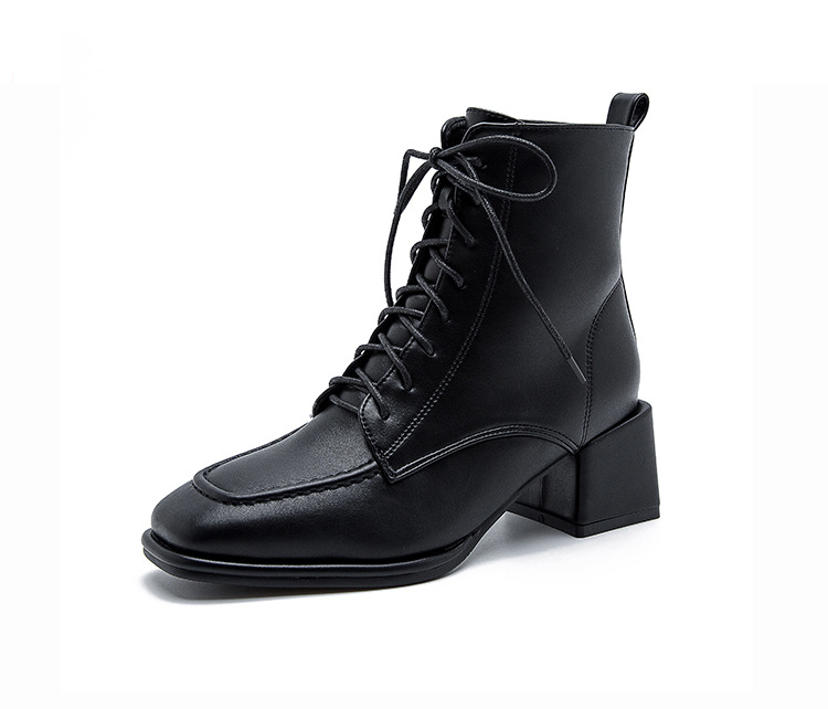 [ Size 35- 40] Boot cổ lửng cột dây mũi vuông SÀNH ĐIỆU GBN11201