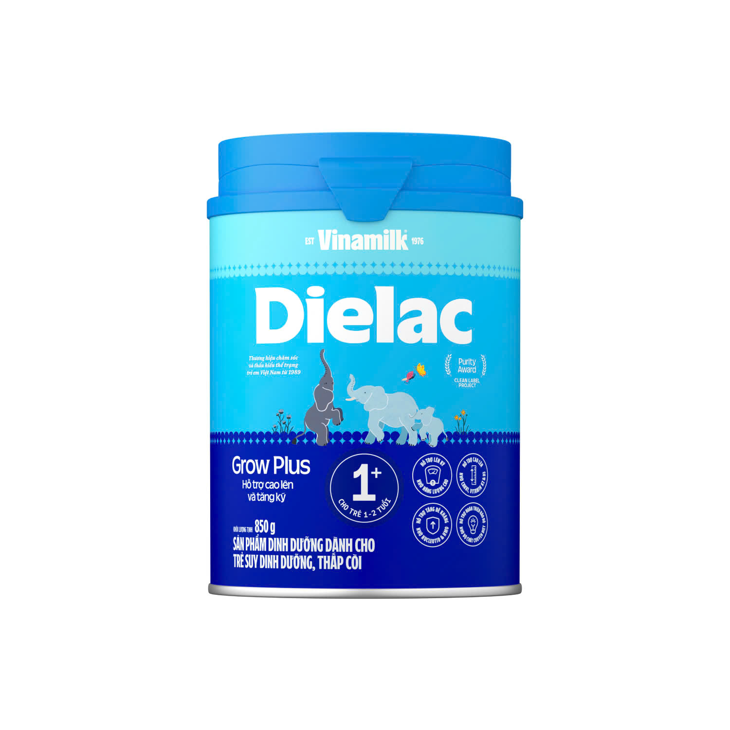 Sữa bột Vinamilk Dielac Growplus xanh 1+ sữa non 1.4kg (Mới)