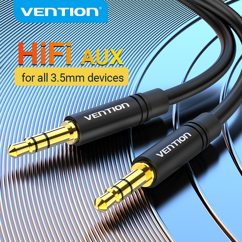Vention dây kết nối âm thanh Aux 3.5mm Jack Audio 3.5mm Speaker Cable for Samsung Galaxy S8 Xiaomi Redmi Oneplus Car Stereo Male to Male Aux Cable