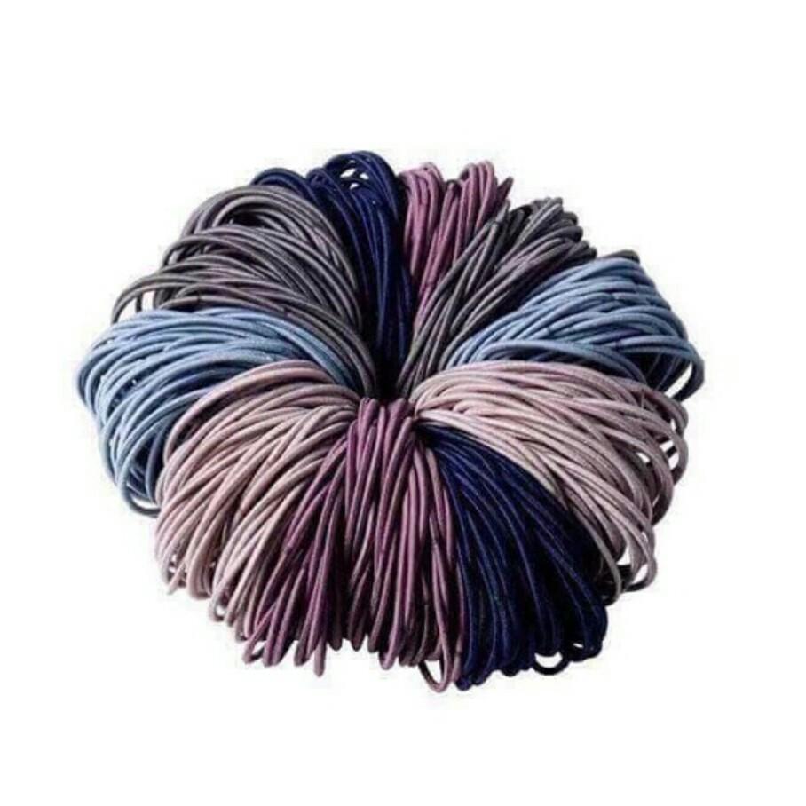 SÉT CHUN BUỘC TÓC 100 CÁI (MIX ĐỦ MÀU) - TÚI ZIP