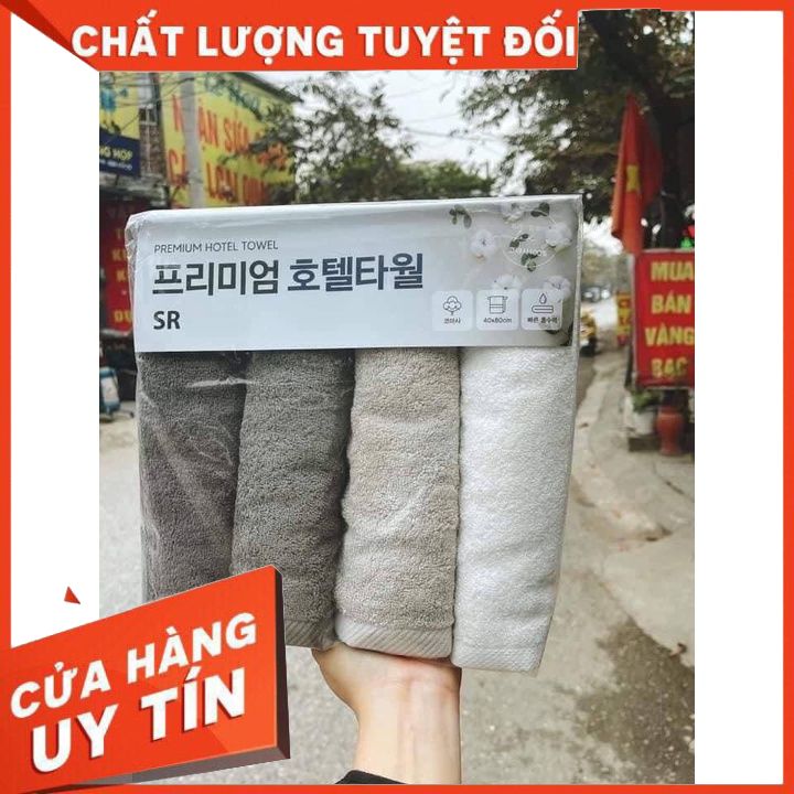 Set 4 khăn gội hàng dư đẹp size 80cm