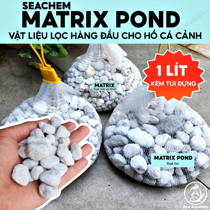 Seachem MATRIX / MATRIX POND [Lẻ 1 Lít Kèm Túi Lưới] || Vật Liệu Lọc Nước Bể Cá, Thuỷ Sinh Cao Cấp Của Mỹ