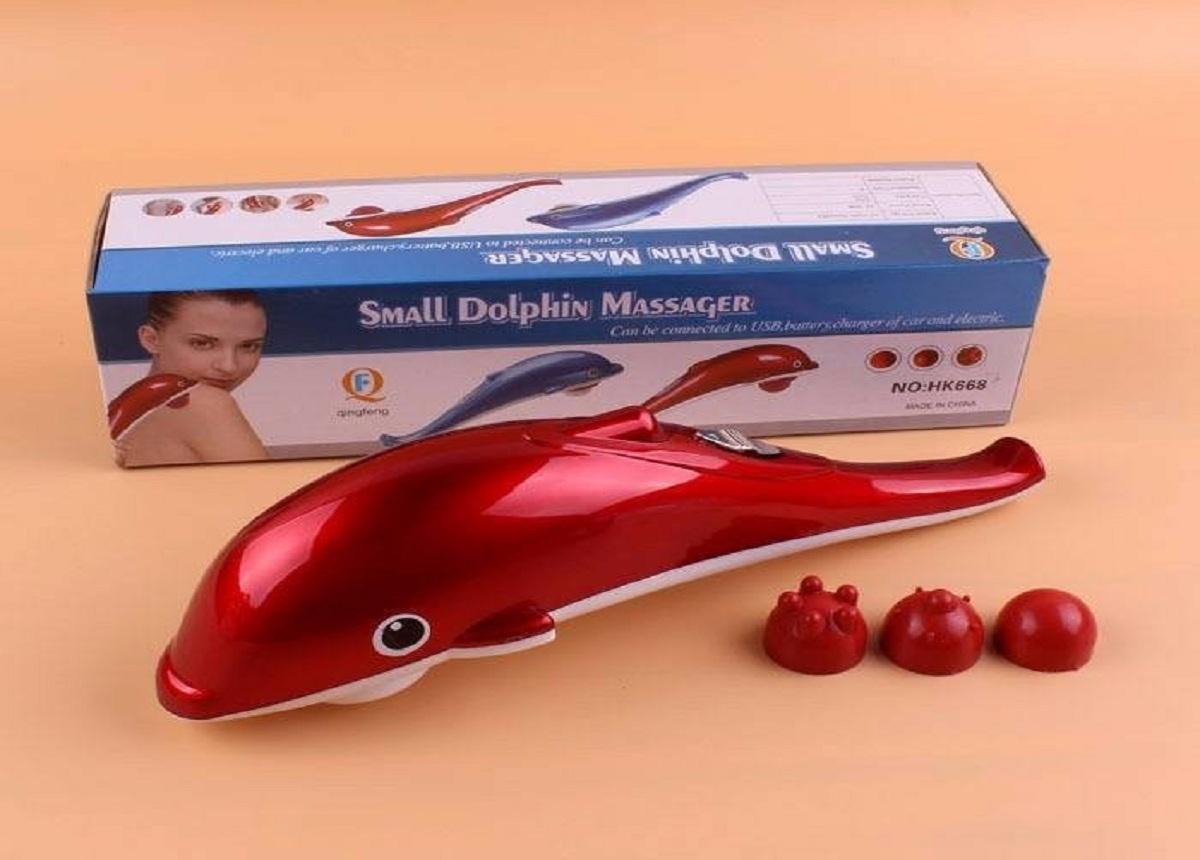 Máy massage cầm tay cá heo mini 3 đầu