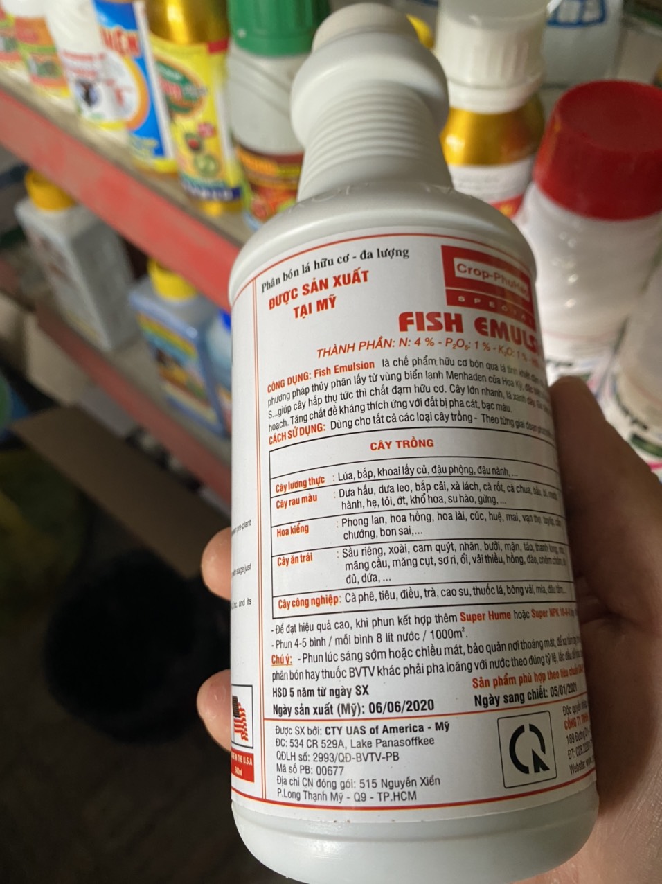 Đạm cá cô đặc FISH EMULSION (Chai 250ml - Chai 500ml ) Hàng Mỹ
